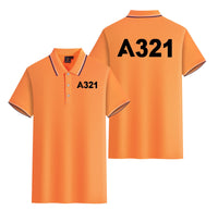 Thumbnail for A321 Flat Text Designed Stylish Polo T-Shirts (Double-Side)