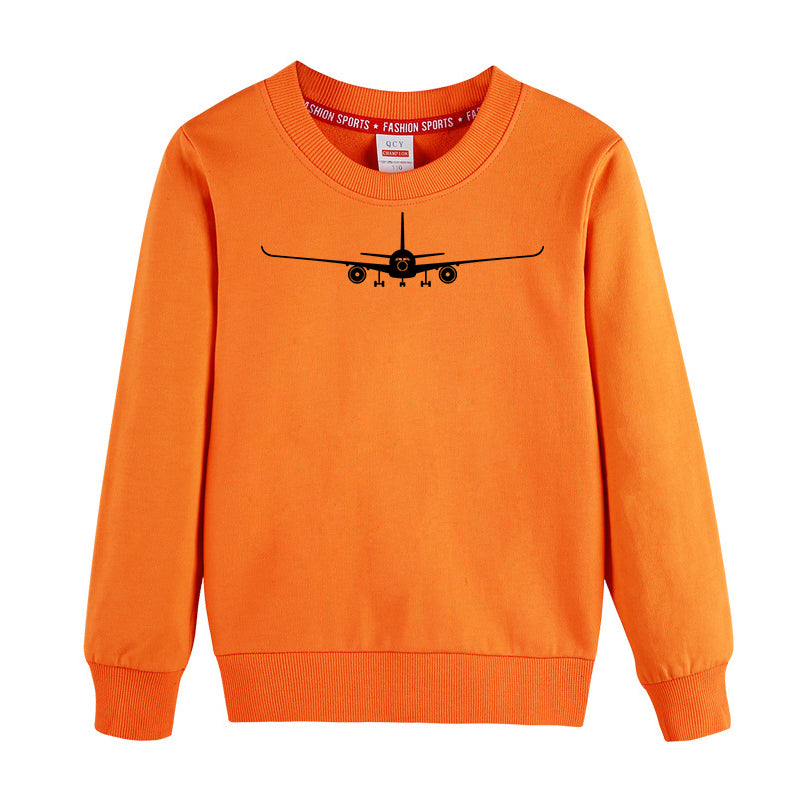 Airbus A350 Silhouette Designed "CHILDREN" Sweatshirts