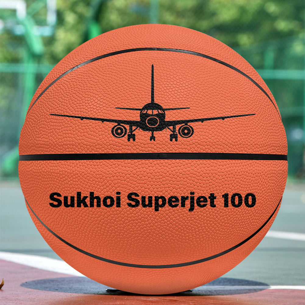 Sukhoi Superjet 100 Silhouette Designed Basketball