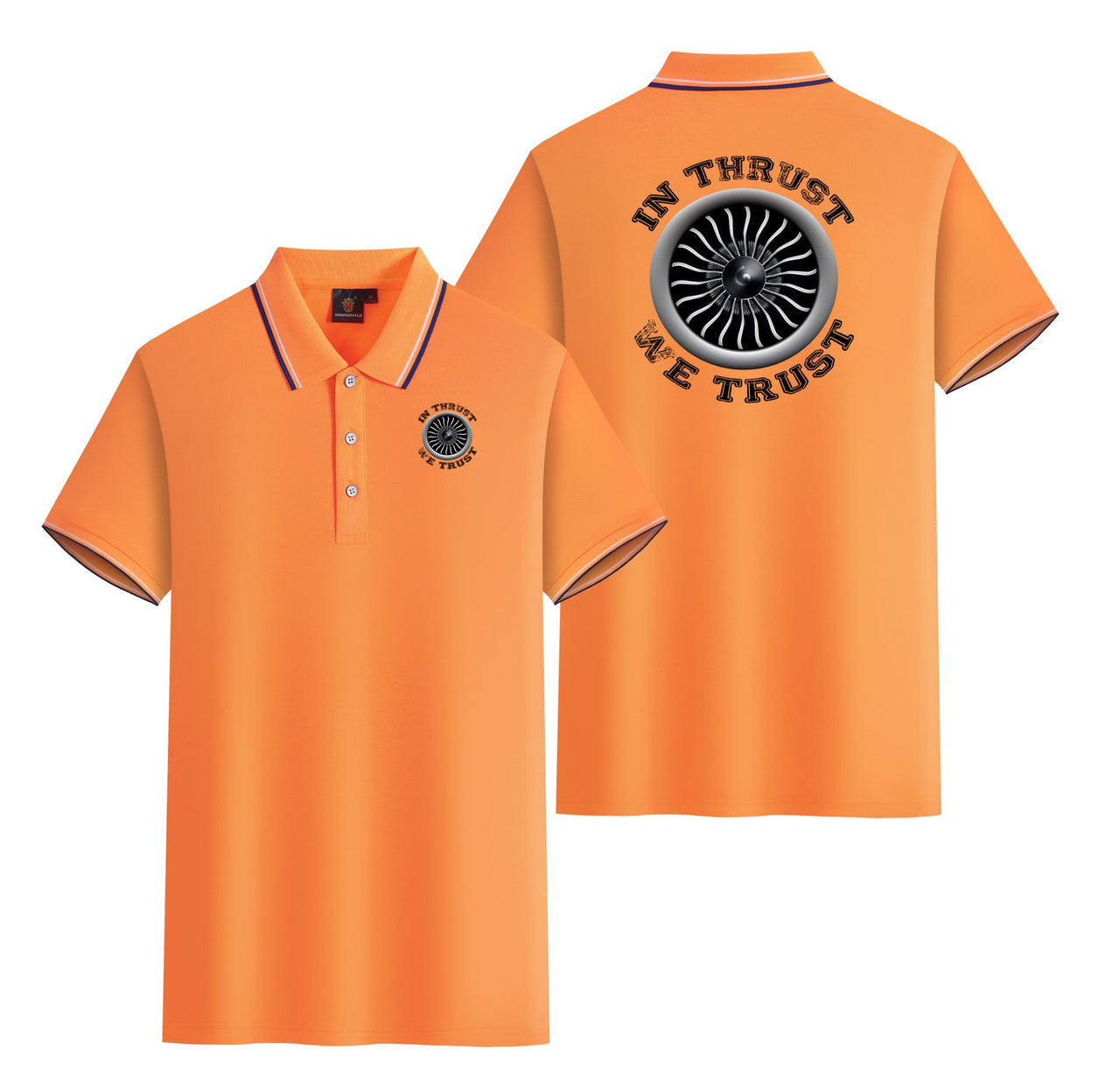 In Thrust We Trust (Vol 2) Designed Stylish Polo T-Shirts (Double-Side)