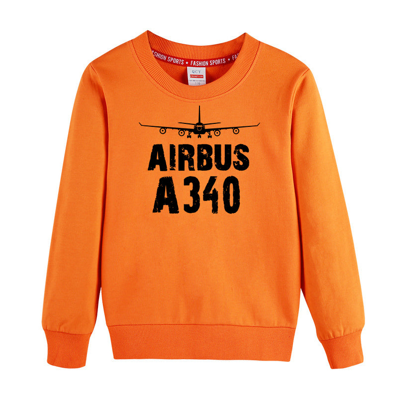 Airbus A340 & Plane Designed "CHILDREN" Sweatshirts