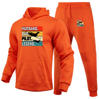 Thumbnail for Husband & Dad & Pilot & Legend Designed Hoodies & Sweatpants Set