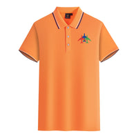 Thumbnail for Colourful 3 Airplanes Designed Stylish Polo T-Shirts