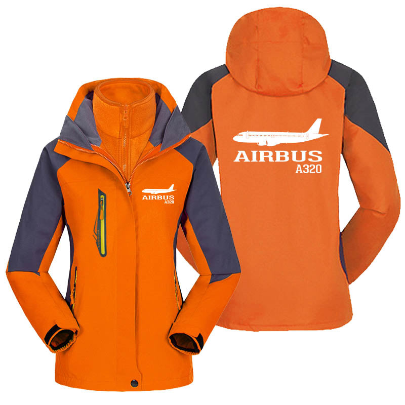 Airbus A320 Printed Designed Thick "WOMEN" Skiing Jackets