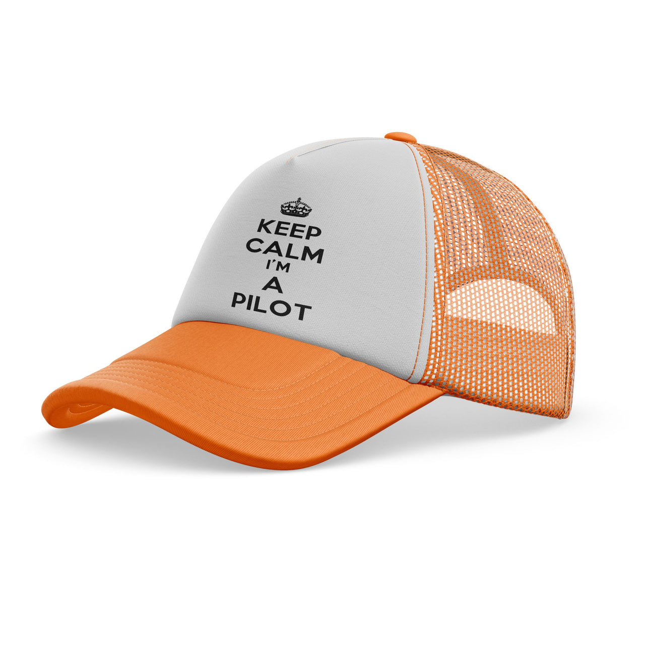 Keep Calm I'm a Pilot Designed Trucker Caps & Hats