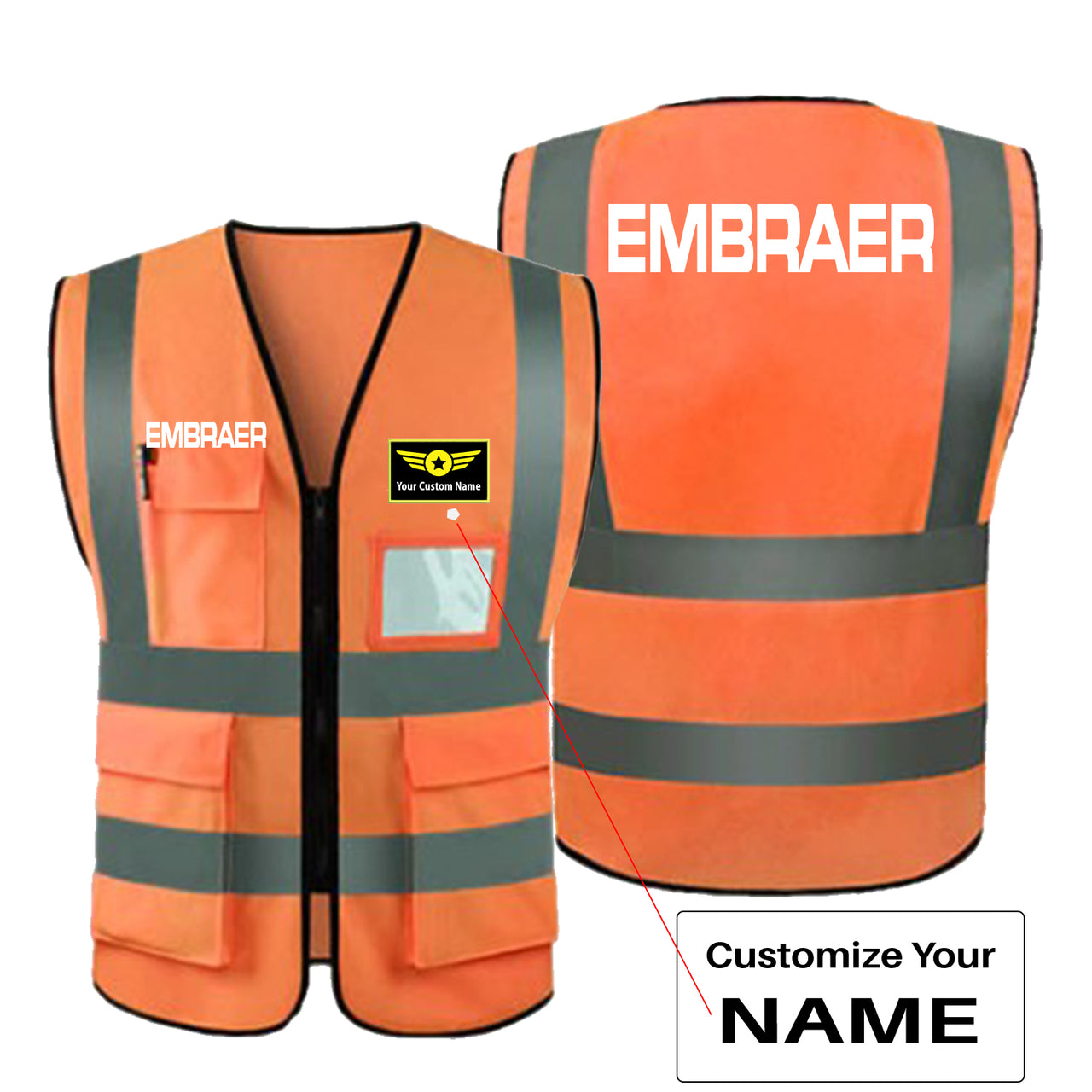 Embraer & Text Designed Reflective Vests