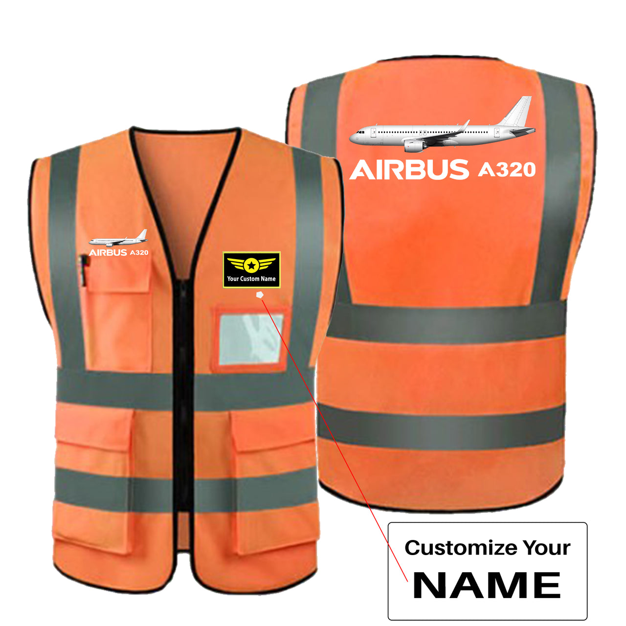 The Airbus A320 Designed Reflective Vests