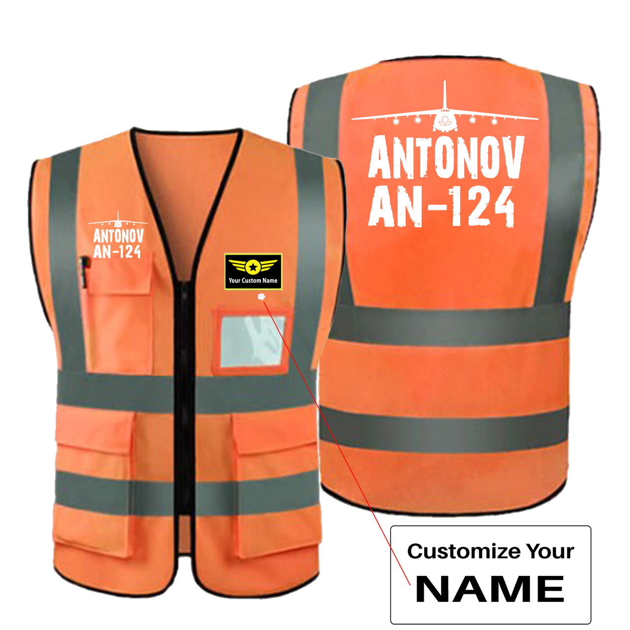 Antonov AN-124 & Plane Designed Reflective Vests