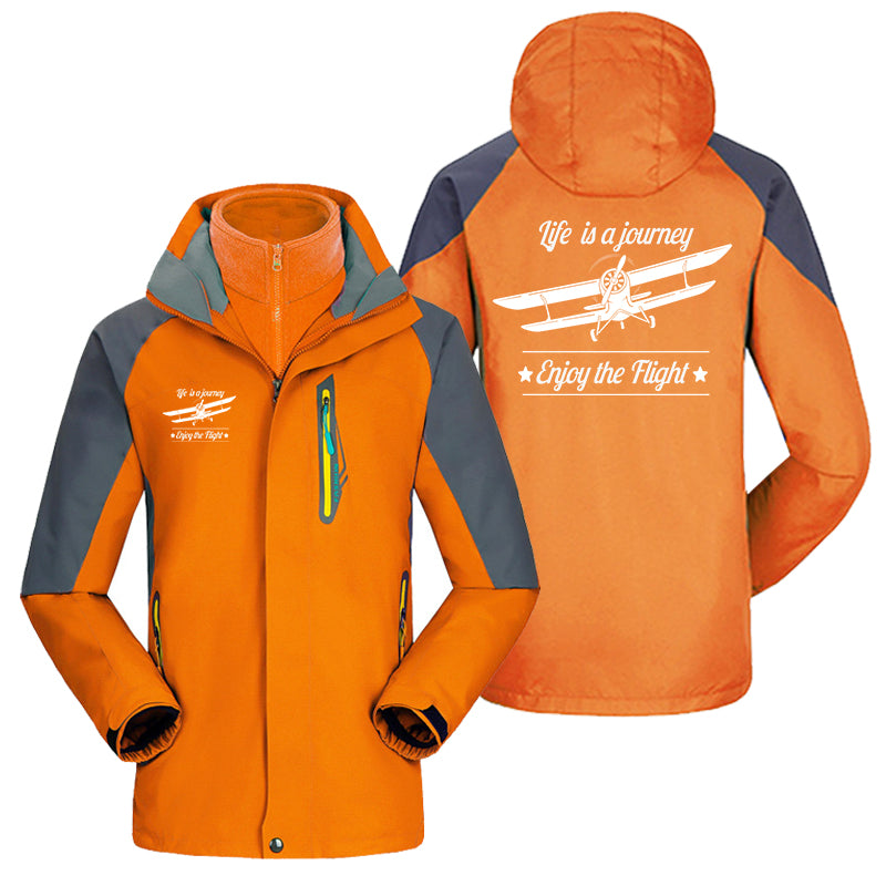 Life is a journey Enjoy the Flight Designed Thick Skiing Jackets