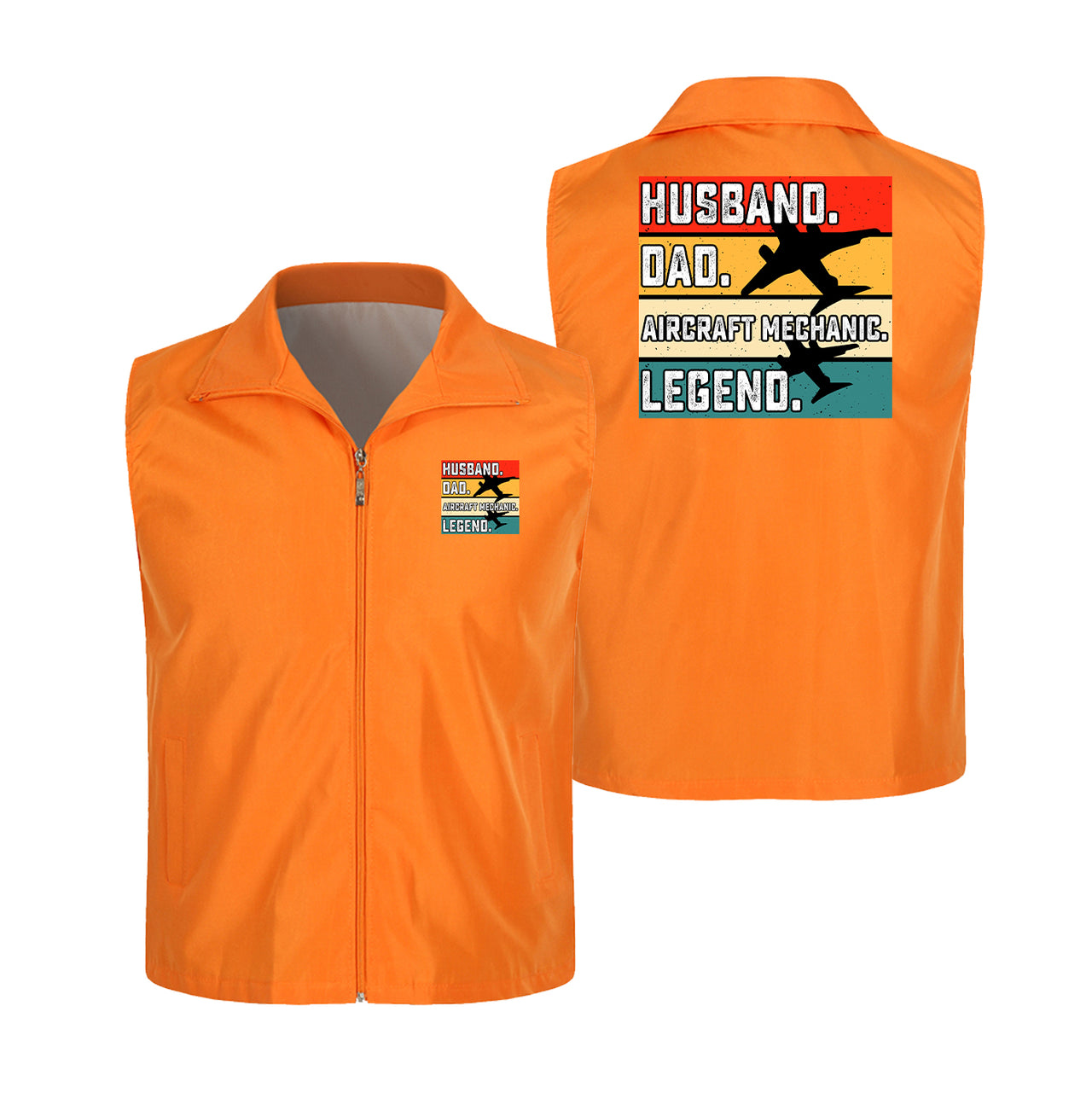 Husband & Dad & Aircraft Mechanic & Legend Designed Thin Style Vests