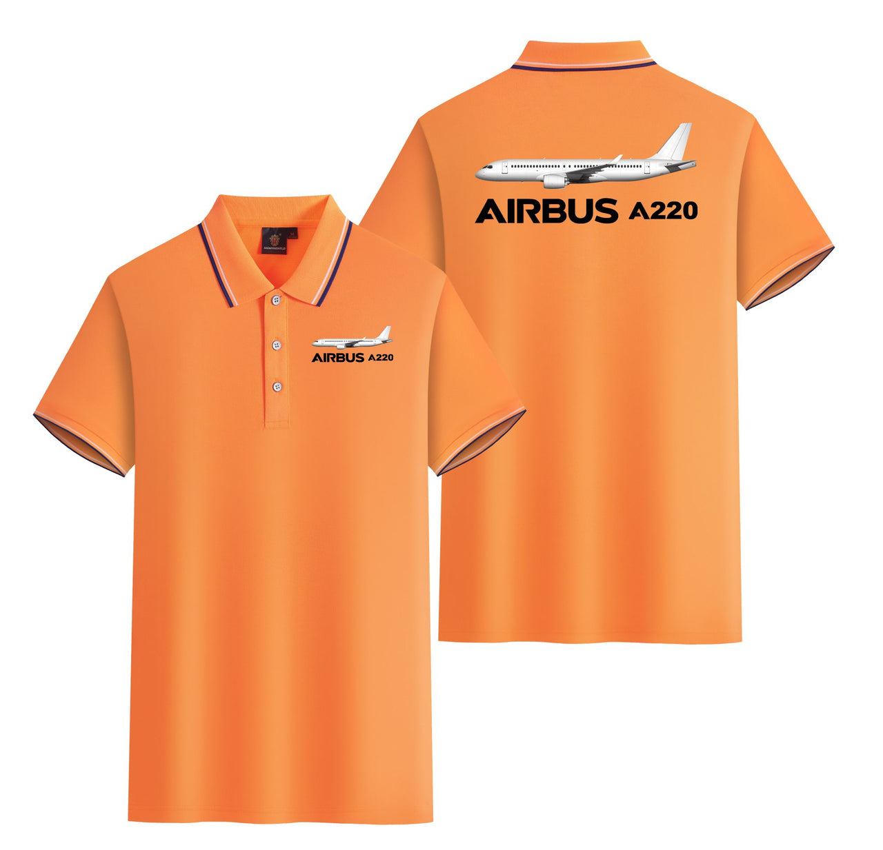 The Airbus A220 Designed Stylish Polo T-Shirts (Double-Side)