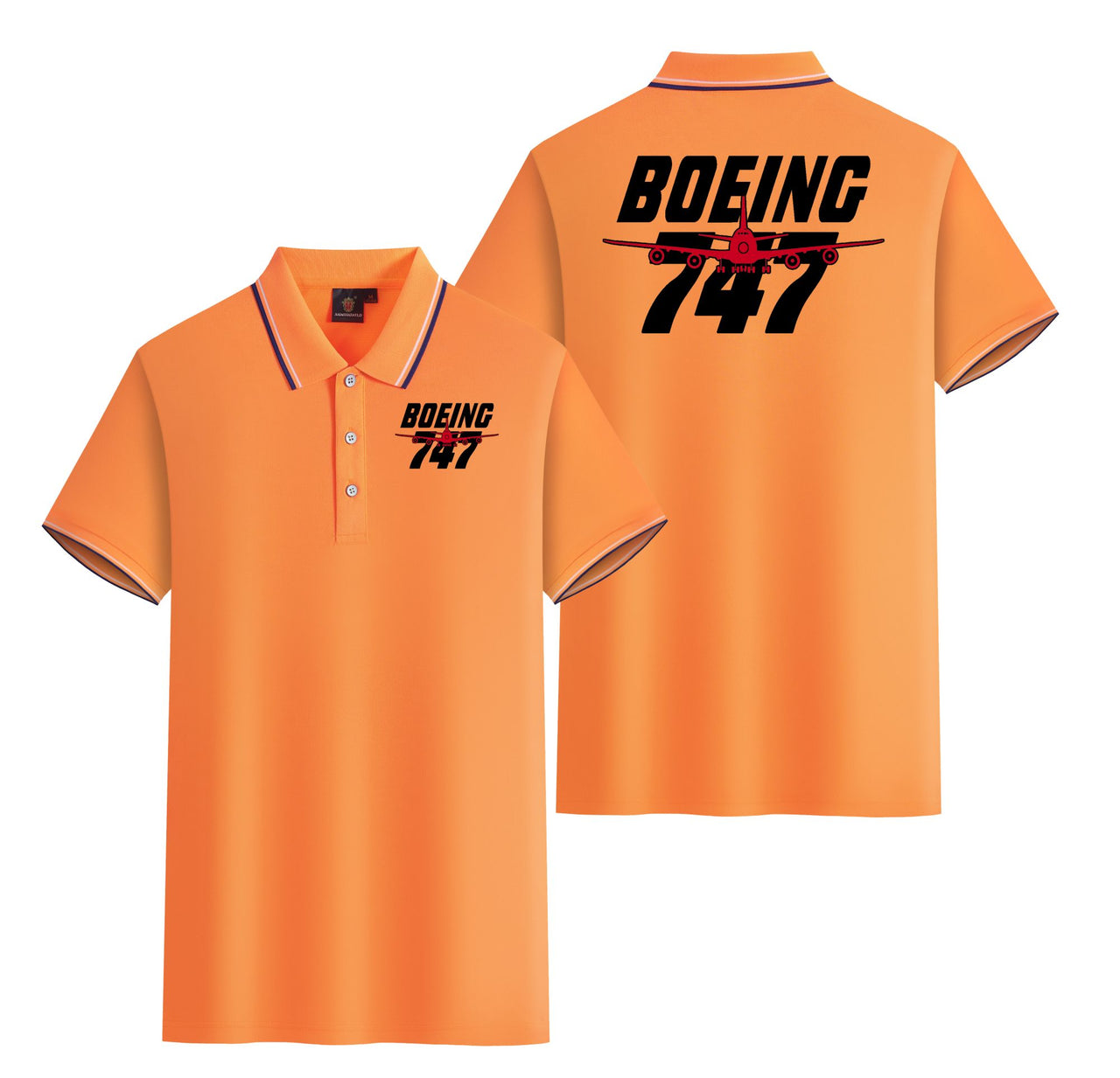 Amazing Boeing 747 Designed Stylish Polo T-Shirts (Double-Side)