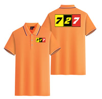 Thumbnail for Flat Colourful 727 Designed Stylish Polo T-Shirts (Double-Side)