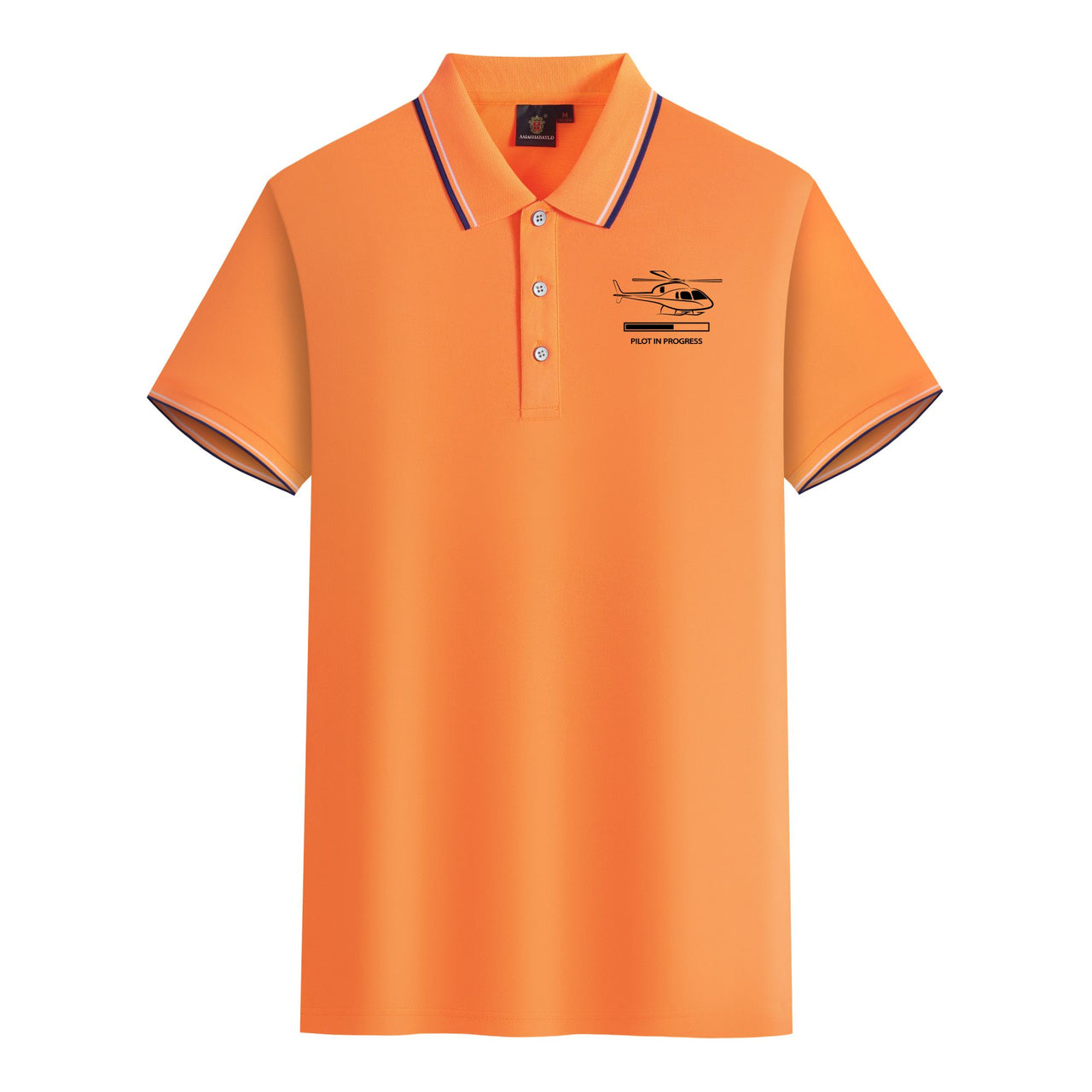Pilot In Progress (Helicopter) Designed Stylish Polo T-Shirts