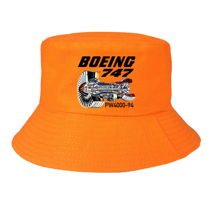 Boeing 747 & PW4000-94 Engine Designed Summer & Stylish Hats