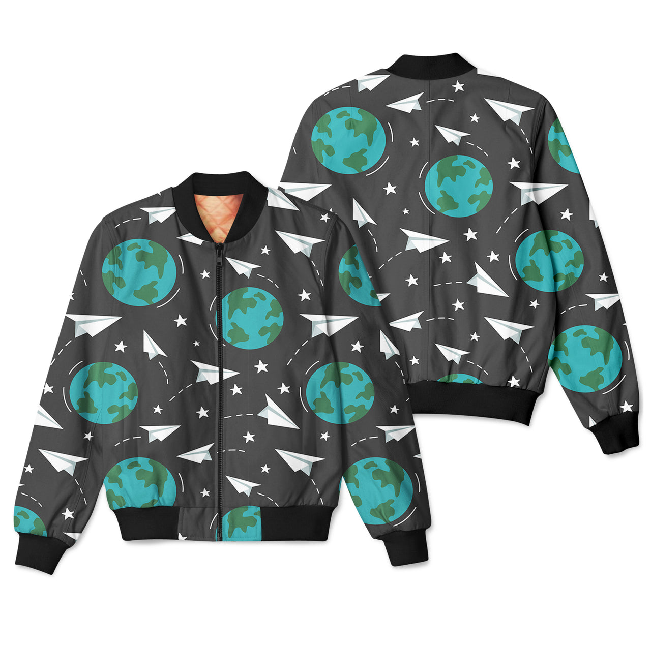 Paper Planes & Earth Designed 3D Pilot Bomber Jackets