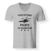 Thumbnail for People Fly Planes Pilots Fly Helicopters Designed V-Neck T-Shirts