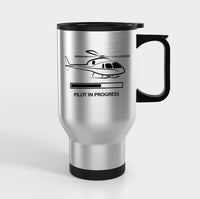 Thumbnail for Pilot In Progress (Helicopter) Designed Travel Mugs (With Holder)