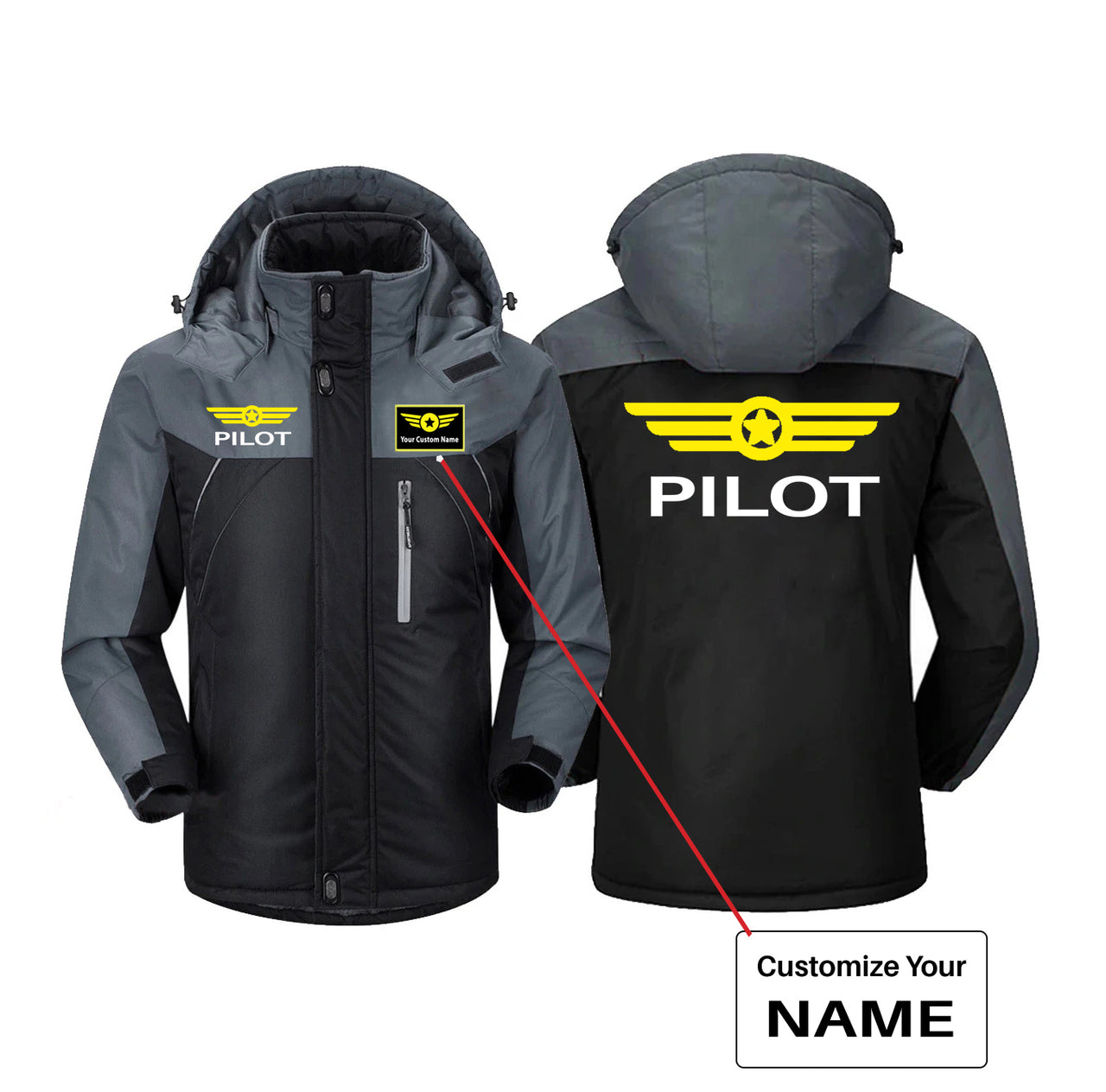 Pilot & Badge Designed Thick Winter Jackets