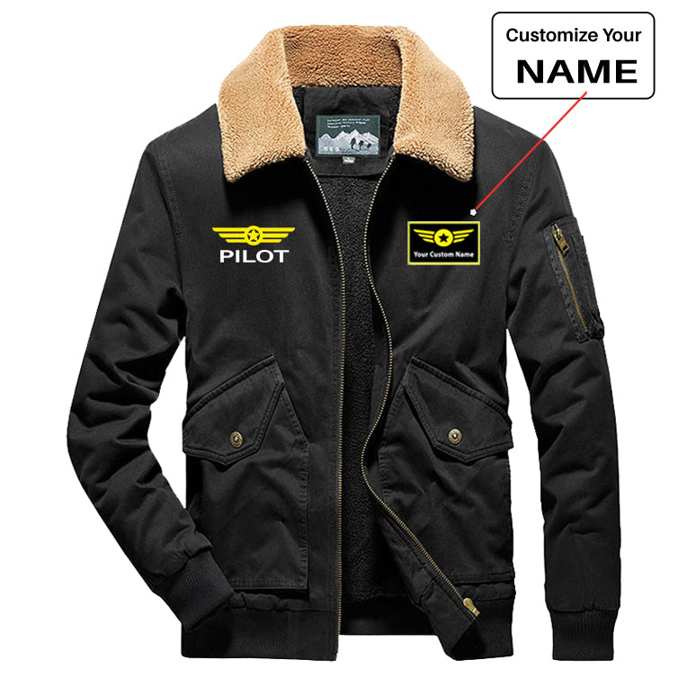 Pilot & Badge Designed Thick Bomber Jackets