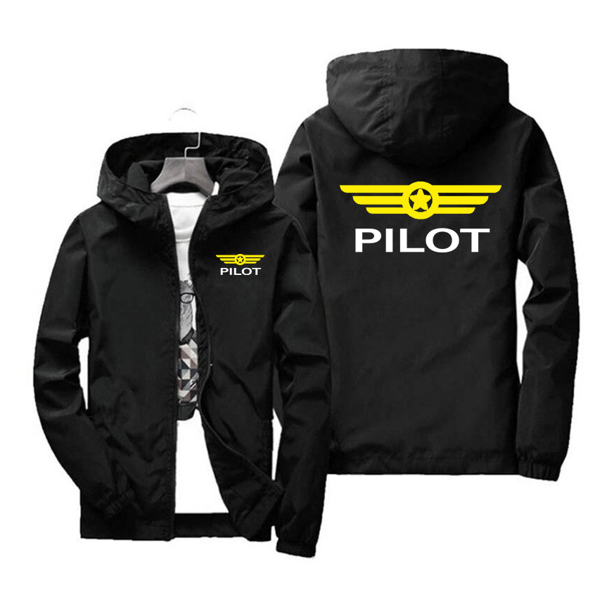 Pilot & Badge Designed Windbreaker Jackets