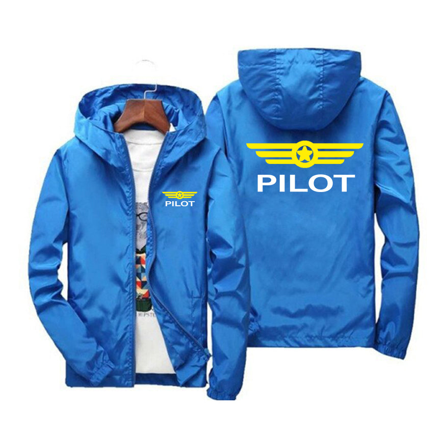 Pilot & Badge Designed Windbreaker Jackets