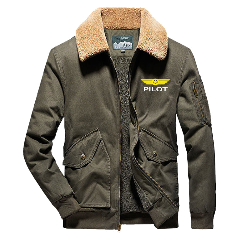 Pilot & Badge Designed Thick Bomber Jackets