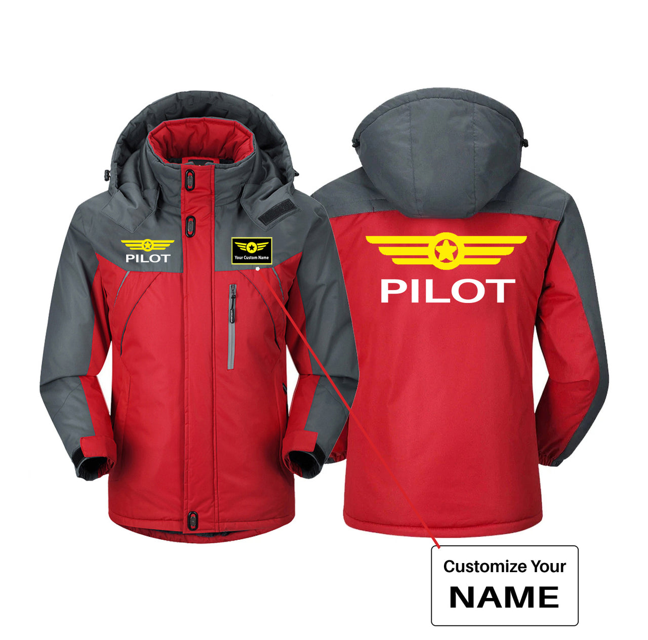 Pilot & Badge Designed Thick Winter Jackets