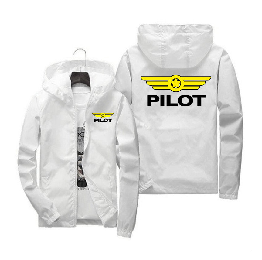 Pilot & Badge Designed Windbreaker Jackets