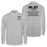 Thumbnail for Pilot [Noun] Designed Long Sleeve Polo T-Shirts (Double-Side)