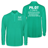 Thumbnail for Pilot [Noun] Designed Long Sleeve Polo T-Shirts (Double-Side)