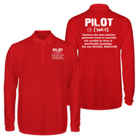 Thumbnail for Pilot [Noun] Designed Long Sleeve Polo T-Shirts (Double-Side)