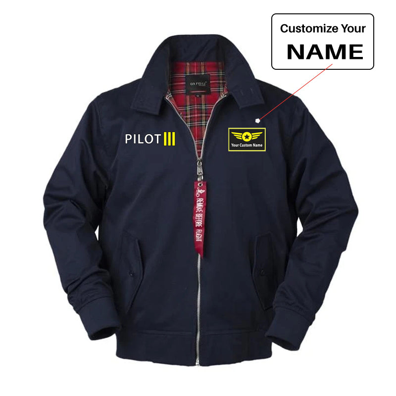 Pilot & Stripes (3 Lines) Designed Vintage Style Jackets