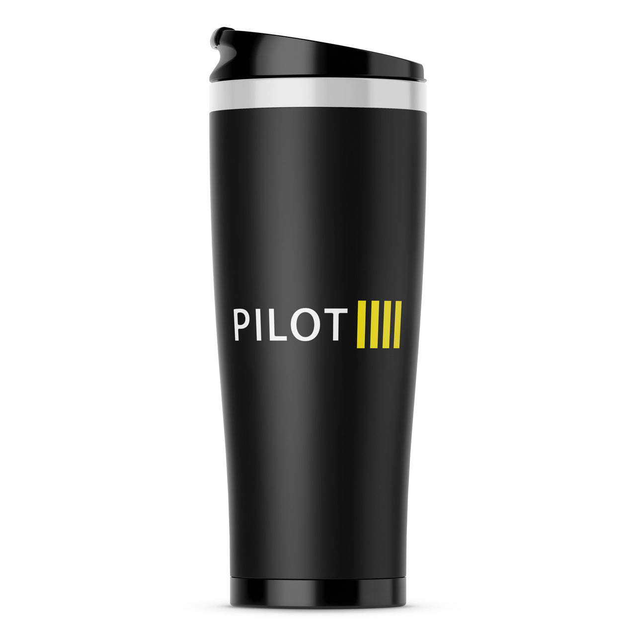 Pilot & Stripes (4 Lines) Designed Travel Mugs