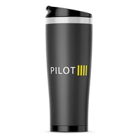 Thumbnail for Pilot & Stripes (4 Lines) Designed Travel Mugs