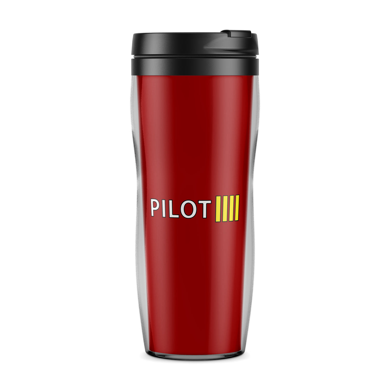 Pilot & Stripes (4 Lines) Designed Travel Mugs