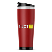 Thumbnail for Pilot & Stripes (4 Lines) Designed Travel Mugs