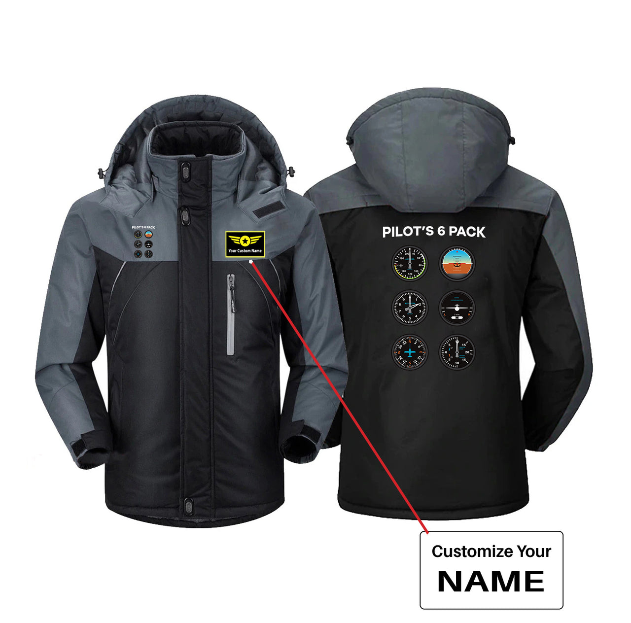 Pilot's 6 Pack Designed Thick Winter Jackets