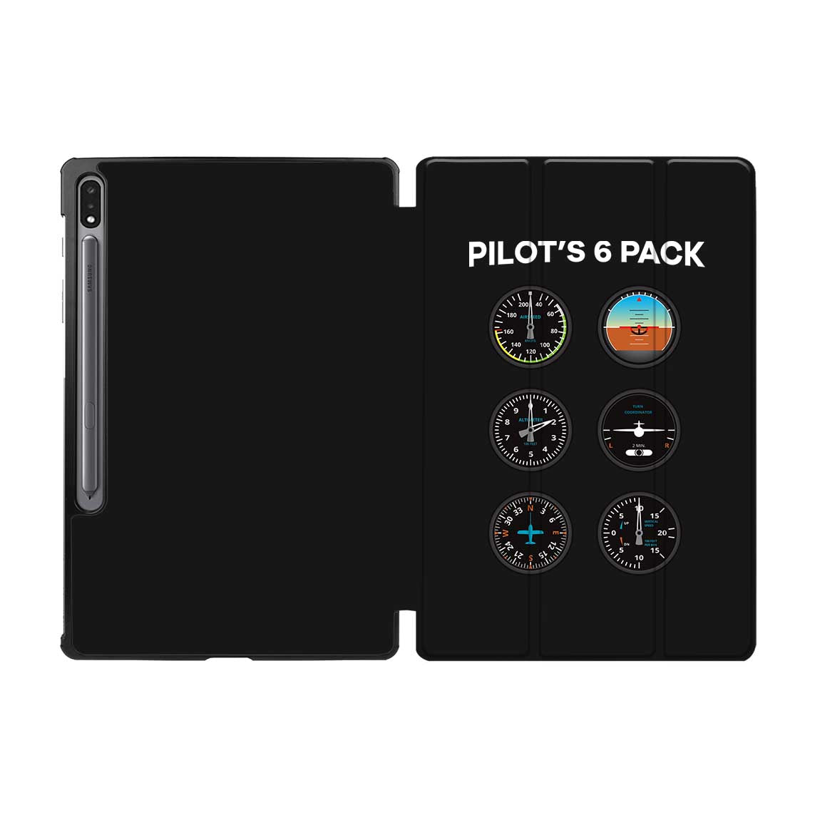 Pilot's 6 Pack Designed Samsung Tablet Cases