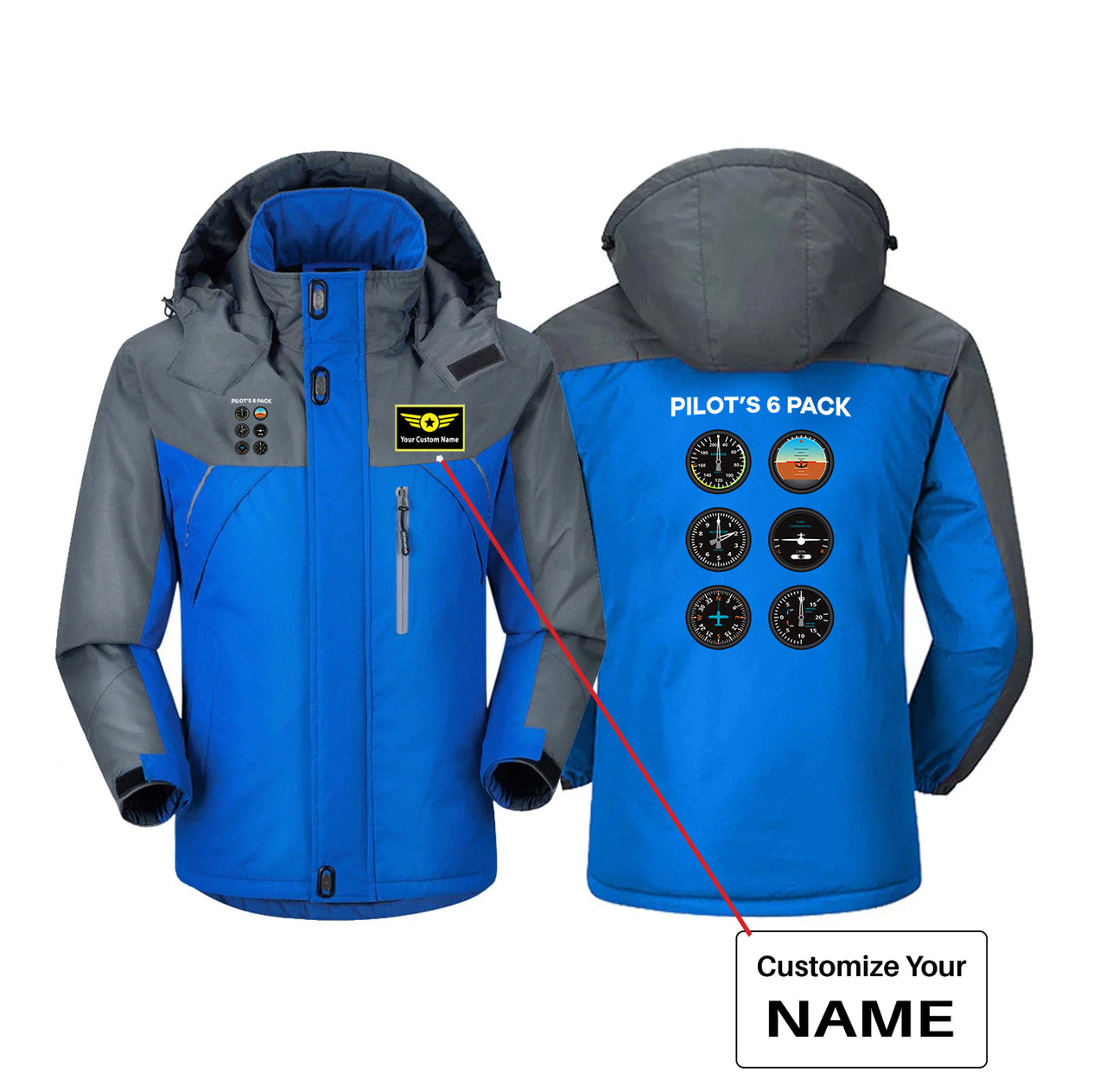 Pilot's 6 Pack Designed Thick Winter Jackets