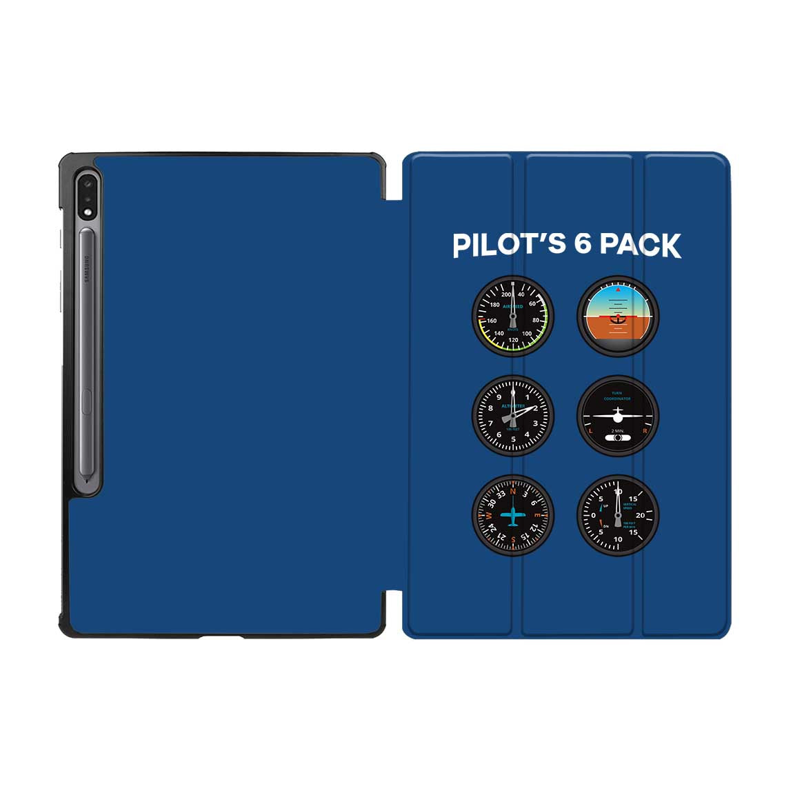 Pilot's 6 Pack Designed Samsung Tablet Cases