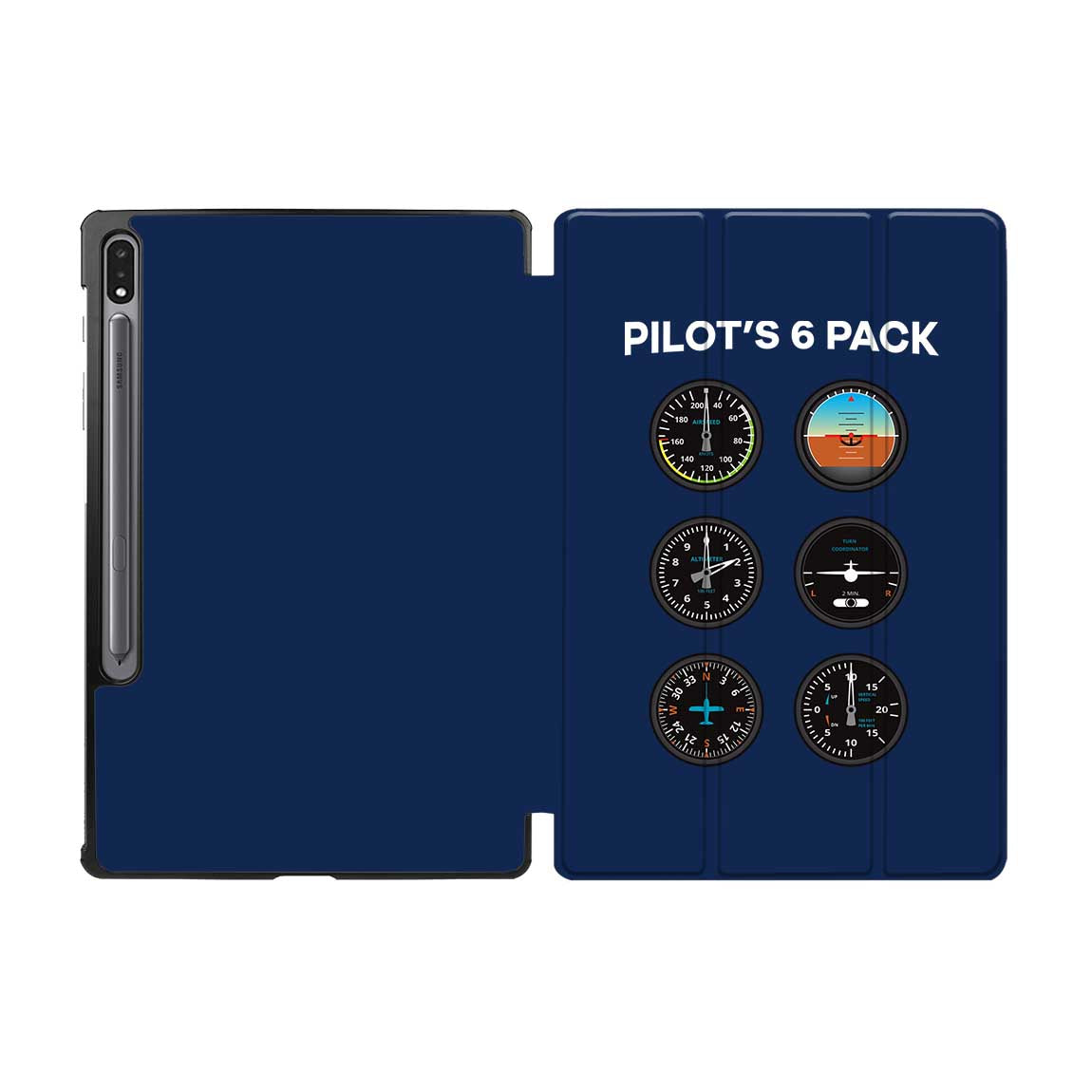 Pilot's 6 Pack Designed Samsung Tablet Cases