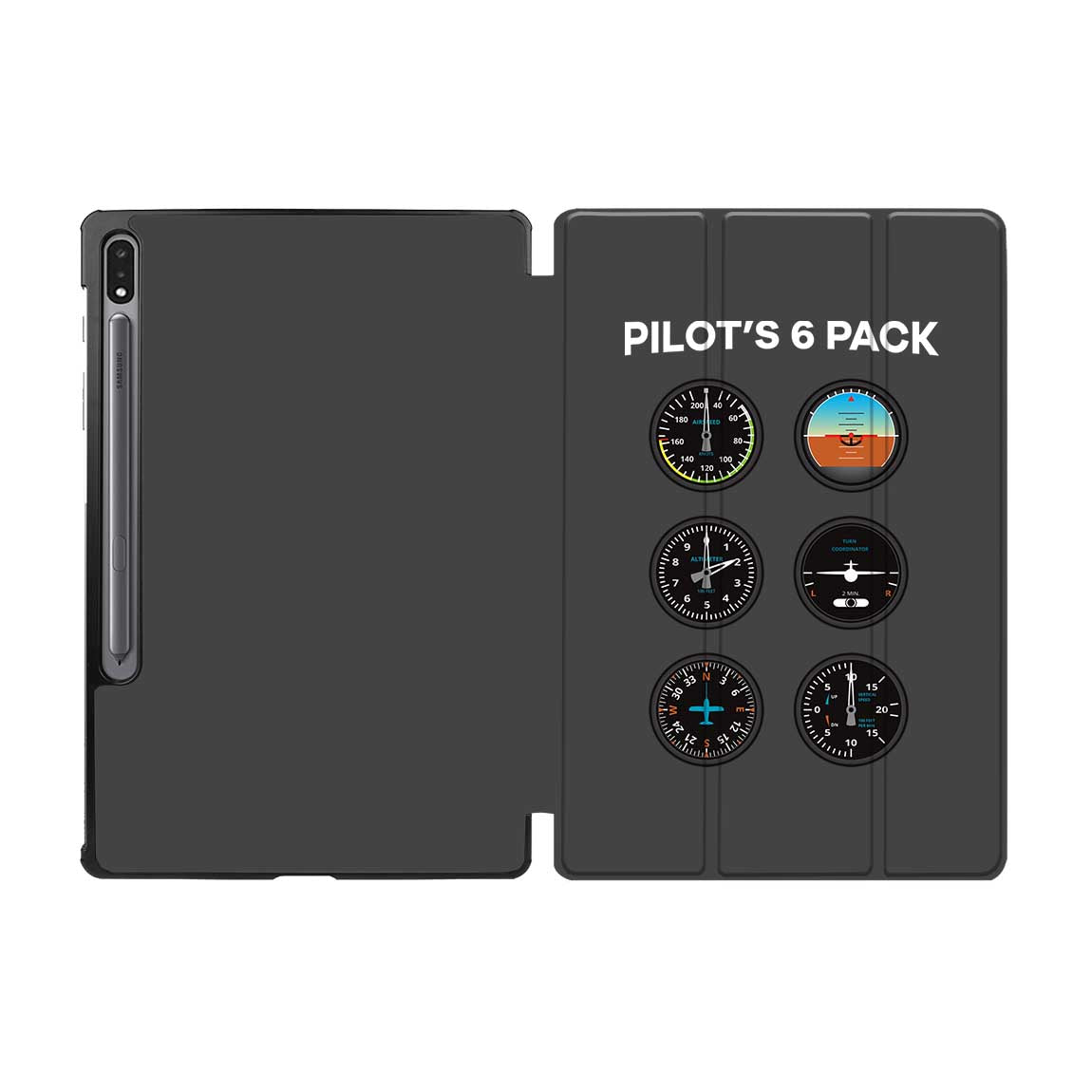 Pilot's 6 Pack Designed Samsung Tablet Cases