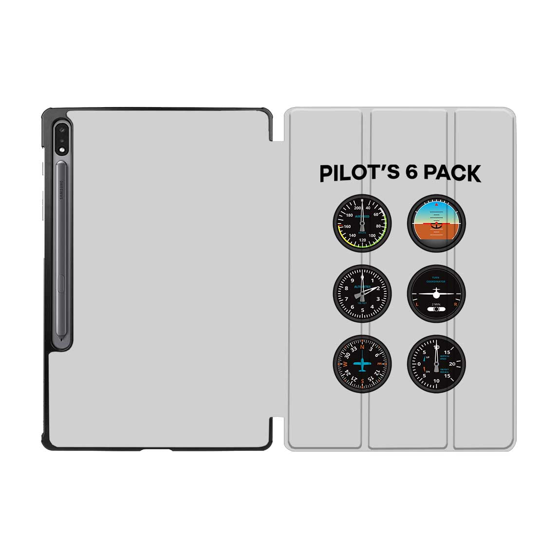 Pilot's 6 Pack Designed Samsung Tablet Cases