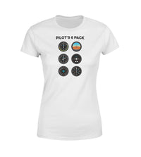 Thumbnail for Pilot's 6 Pack Designed Women T-Shirts