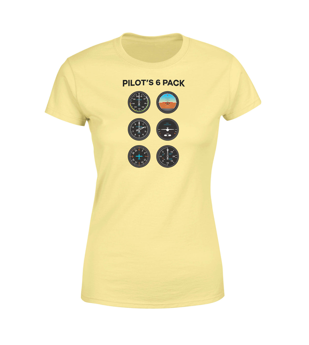 Pilot's 6 Pack Designed Women T-Shirts