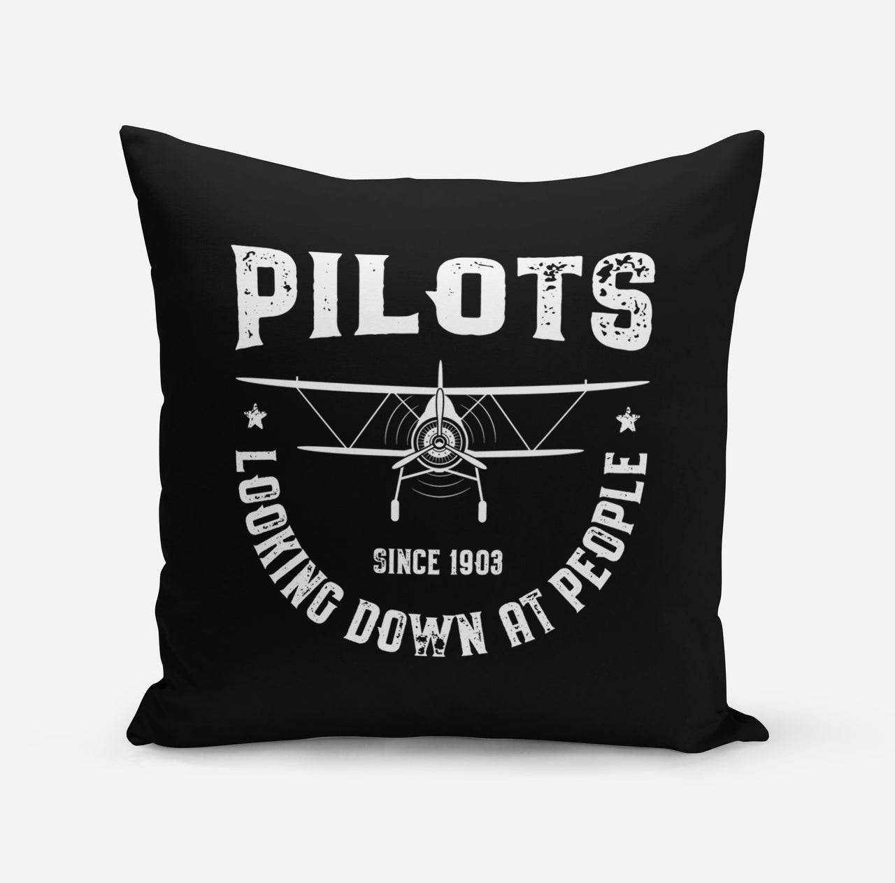 Pilots Looking Down at People Since 1903 Designed Pillows