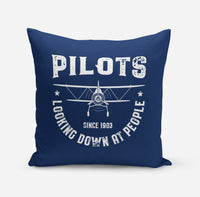 Thumbnail for Pilots Looking Down at People Since 1903 Designed Pillows