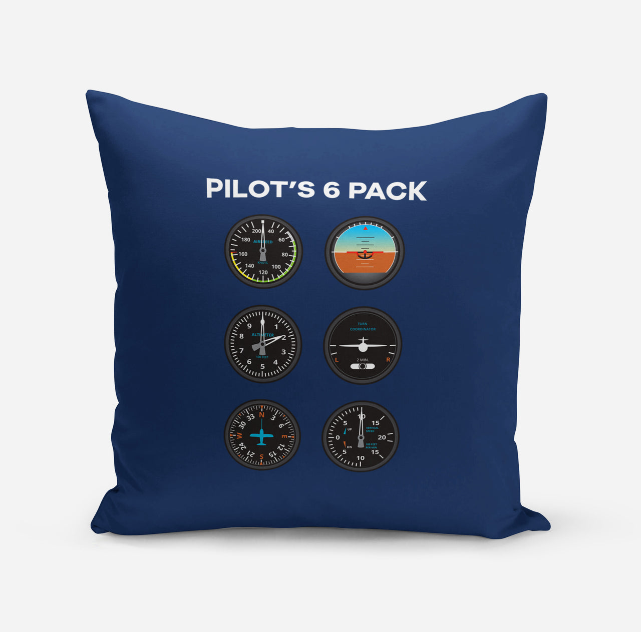 Pilot's 6 Pack Designed Pillows