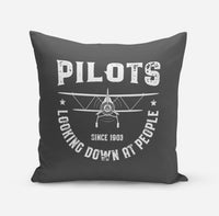 Thumbnail for Pilots Looking Down at People Since 1903 Designed Pillows